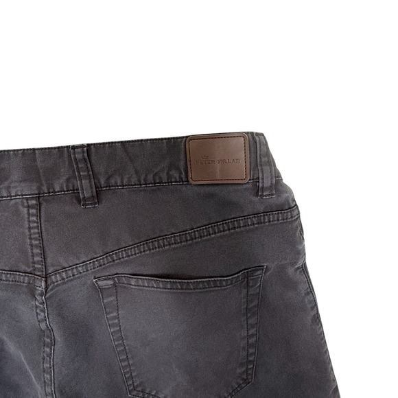 Peter Millar Men's Five Pocket Pants Size 32 x32 Gray Pima Cotton Stretch Casual - Picture 6 of 11